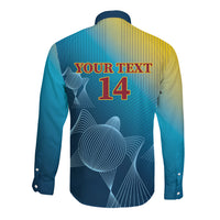 Custom Sri Lanka Cricket Long Sleeve Button Shirt 2024 World Cup Go The Lions - Wonder Print Shop