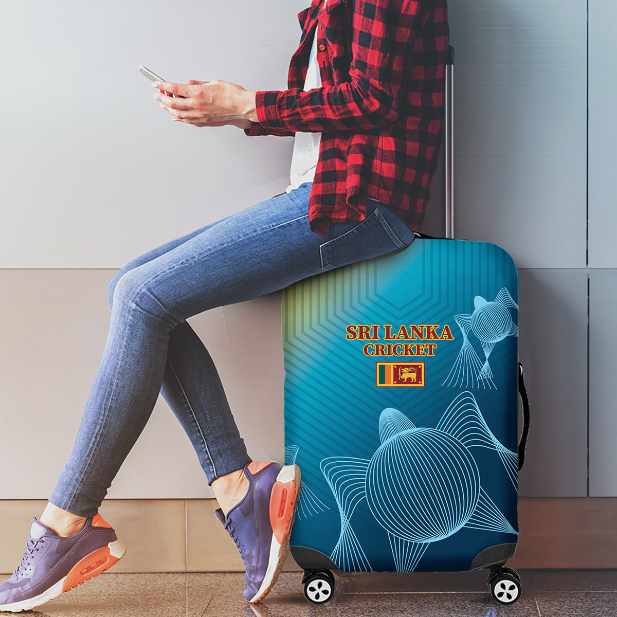 Sri Lanka Cricket Luggage Cover 2024 World Cup Go The Lions - Wonder Print Shop