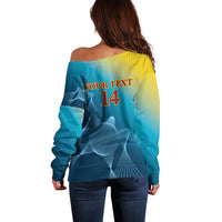 Custom Sri Lanka Cricket Off Shoulder Sweater 2024 World Cup Go The Lions - Wonder Print Shop