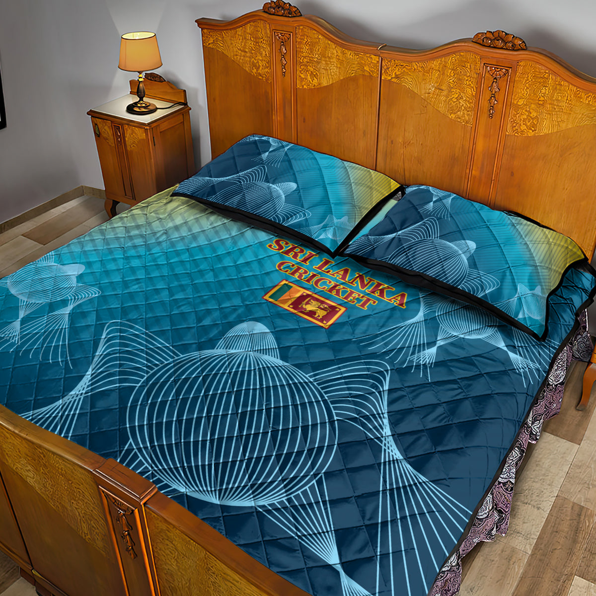 Sri Lanka Cricket Quilt Bed Set 2024 World Cup Go The Lions - Wonder Print Shop