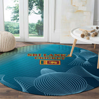 Custom Sri Lanka Cricket Round Carpet 2024 World Cup Go The Lions