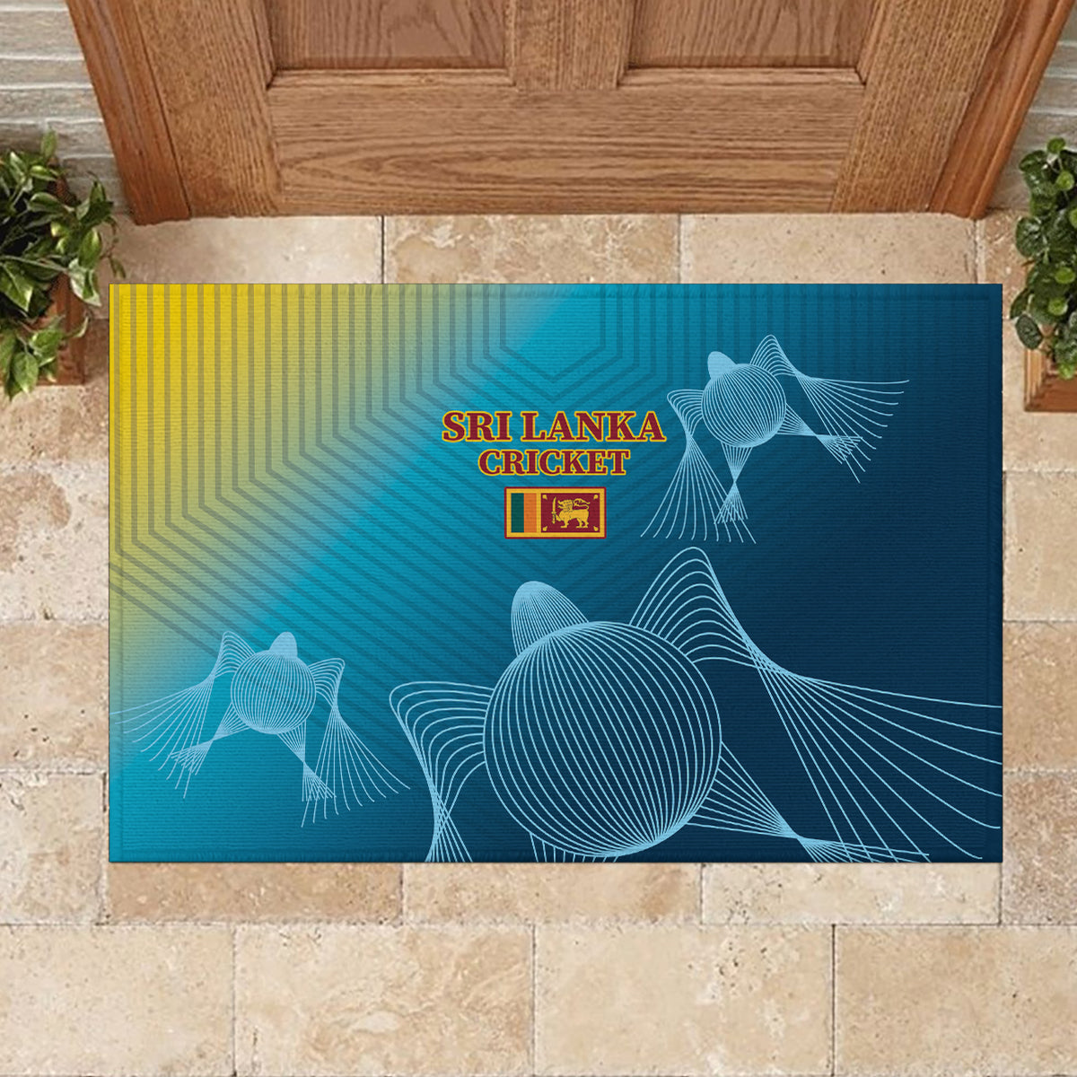 Sri Lanka Cricket Rubber Doormat 2024 World Cup Go The Lions - Wonder Print Shop