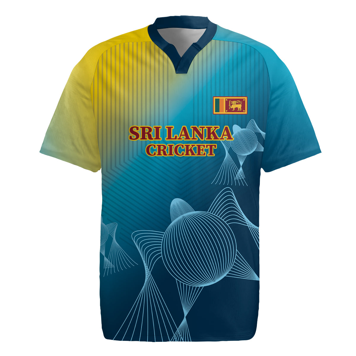 Custom Sri Lanka Cricket Rugby Jersey 2024 World Cup Go The Lions - Wonder Print Shop