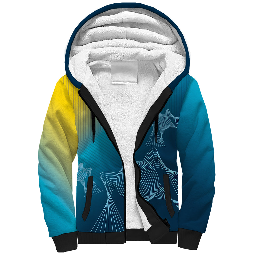 Custom Sri Lanka Cricket Sherpa Hoodie 2024 World Cup Go The Lions - Wonder Print Shop