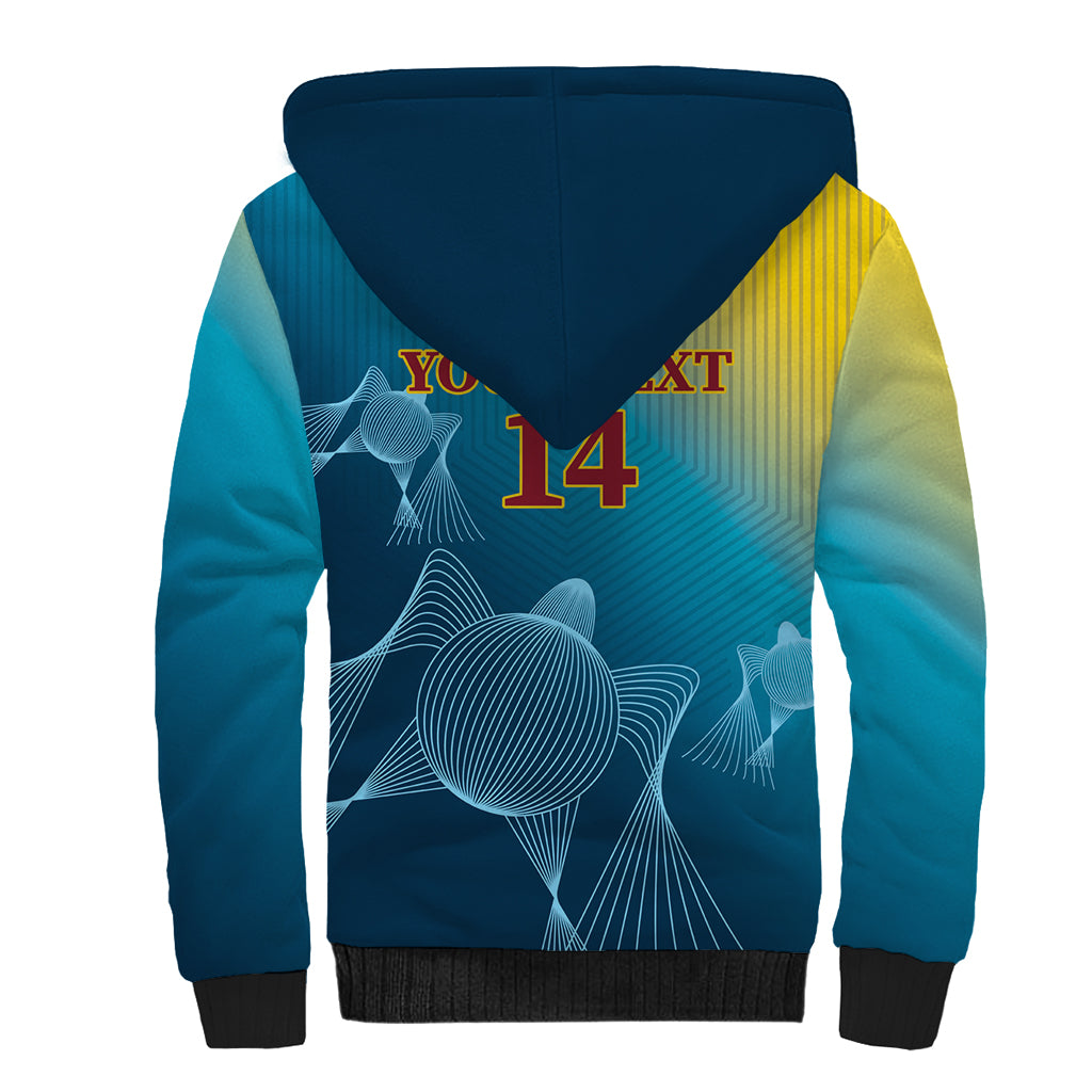 Custom Sri Lanka Cricket Sherpa Hoodie 2024 World Cup Go The Lions - Wonder Print Shop