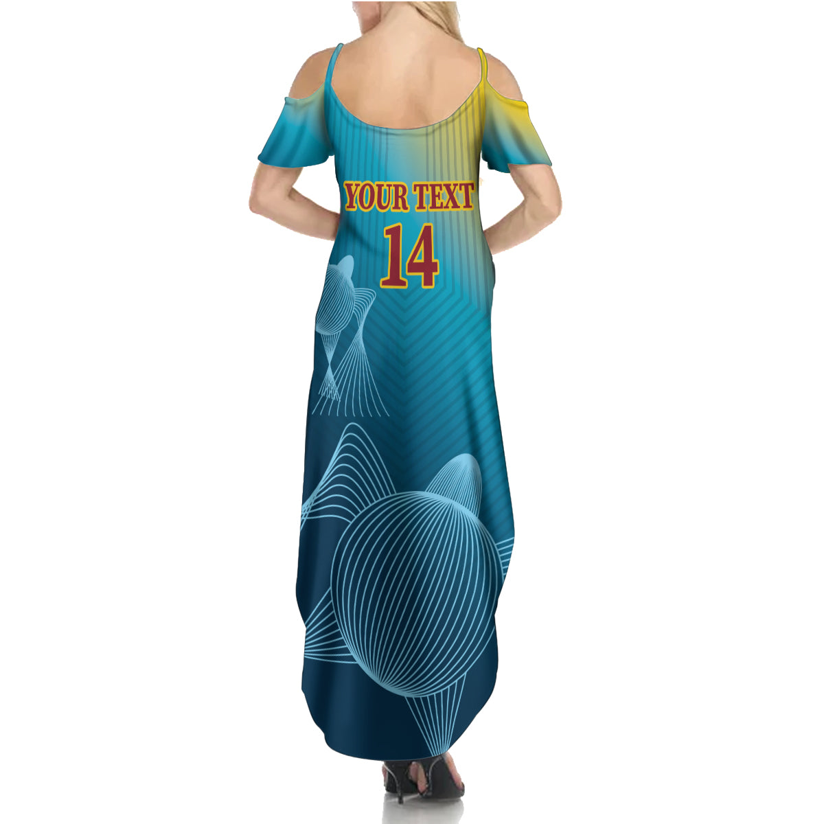 Custom Sri Lanka Cricket Summer Maxi Dress 2024 World Cup Go The Lions - Wonder Print Shop