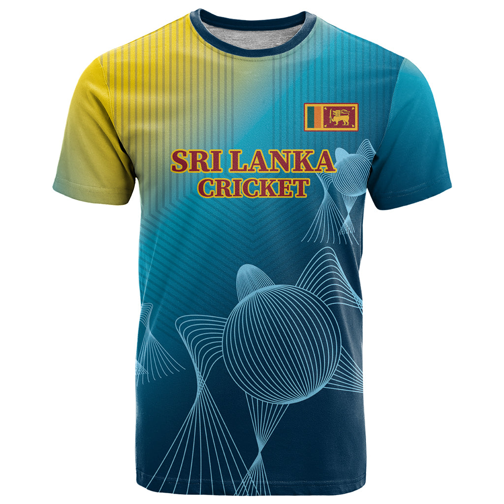 Custom Sri Lanka Cricket T Shirt 2024 World Cup Go The Lions - Wonder Print Shop