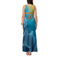 Custom Sri Lanka Cricket Tank Maxi Dress 2024 World Cup Go The Lions - Wonder Print Shop