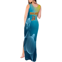 Custom Sri Lanka Cricket Tank Maxi Dress 2024 World Cup Go The Lions - Wonder Print Shop