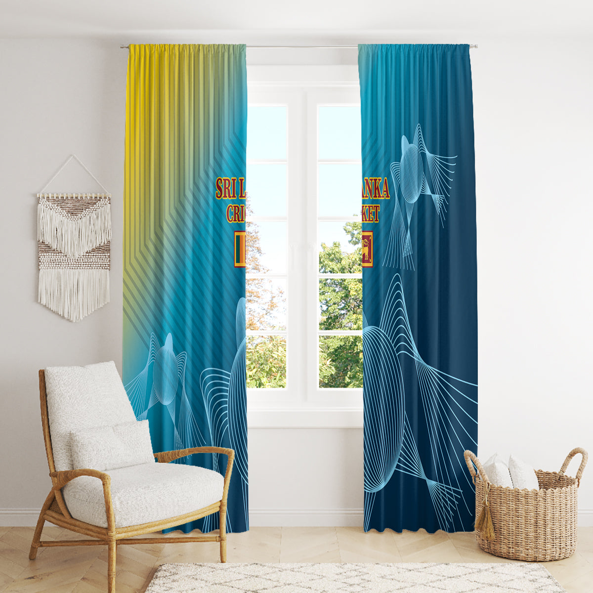 Sri Lanka Cricket Window Curtain 2024 World Cup Go The Lions - Wonder Print Shop
