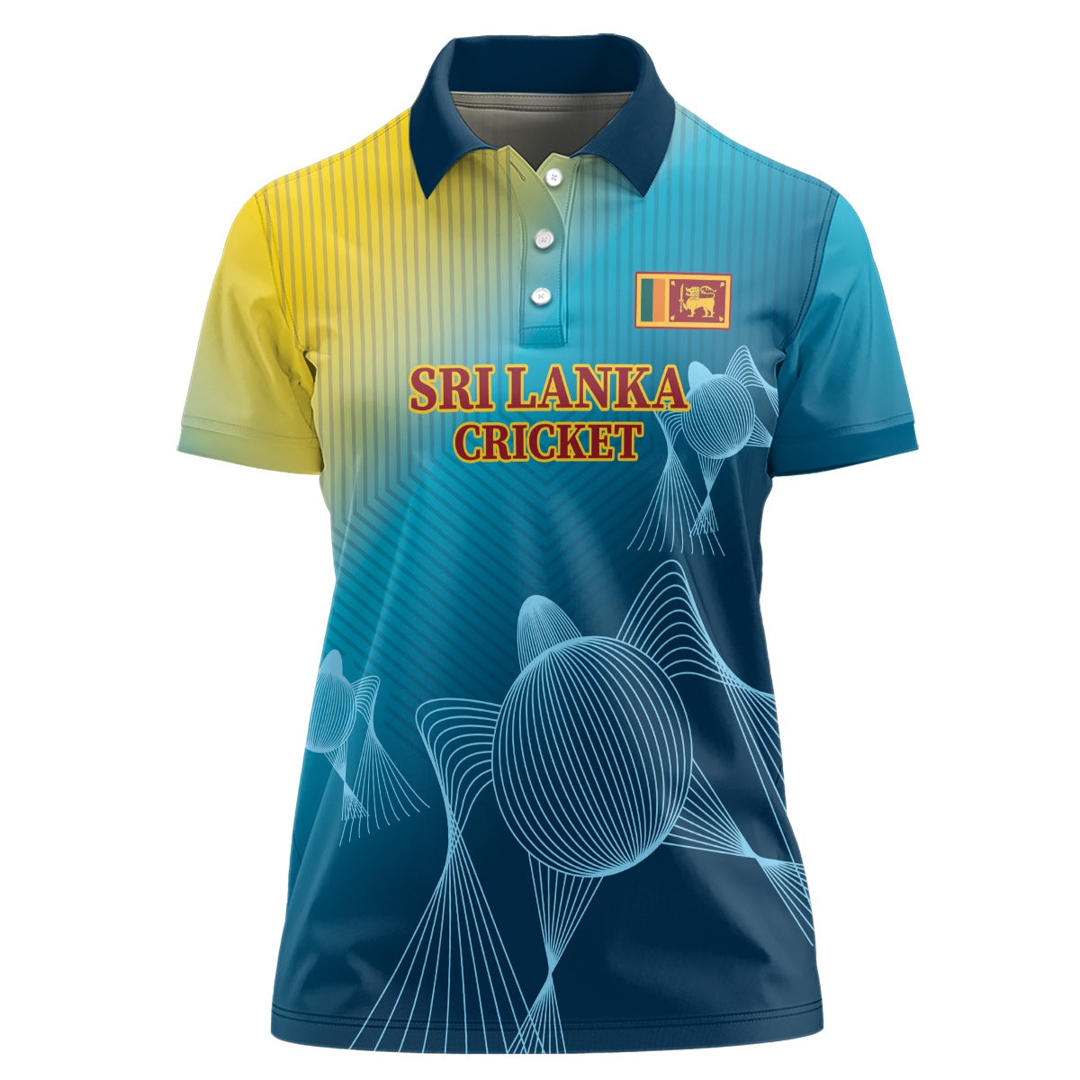 Custom Sri Lanka Cricket Women Polo Shirt 2024 World Cup Go The Lions - Wonder Print Shop