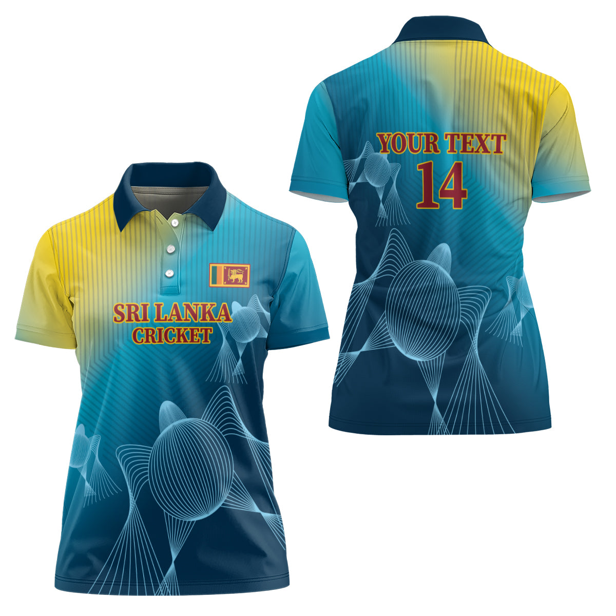 Custom Sri Lanka Cricket Women Polo Shirt 2024 World Cup Go The Lions - Wonder Print Shop