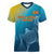 Custom Sri Lanka Cricket Women V-Neck T-Shirt 2024 World Cup Go The Lions - Wonder Print Shop