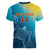 Custom Sri Lanka Cricket Women V-Neck T-Shirt 2024 World Cup Go The Lions