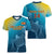 Custom Sri Lanka Cricket Women V-Neck T-Shirt 2024 World Cup Go The Lions