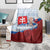 Slovakia Independence Day Blanket Slovak Map With Rosa Slavic Pattern