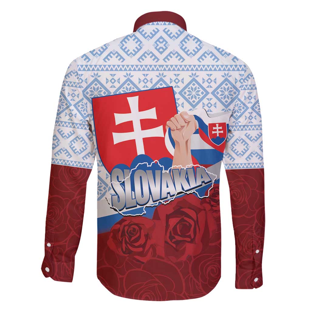 Slovakia Independence Day Family Matching Puletasi and Hawaiian Shirt Slovak Map With Rosa Slavic Pattern