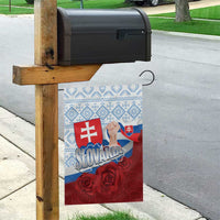 Slovakia Independence Day Garden Flag Slovak Map With Rosa Slavic Pattern