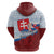 Slovakia Independence Day Hoodie Slovak Map With Rosa Slavic Pattern