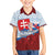 Slovakia Independence Day Kid Hawaiian Shirt Slovak Map With Rosa Slavic Pattern
