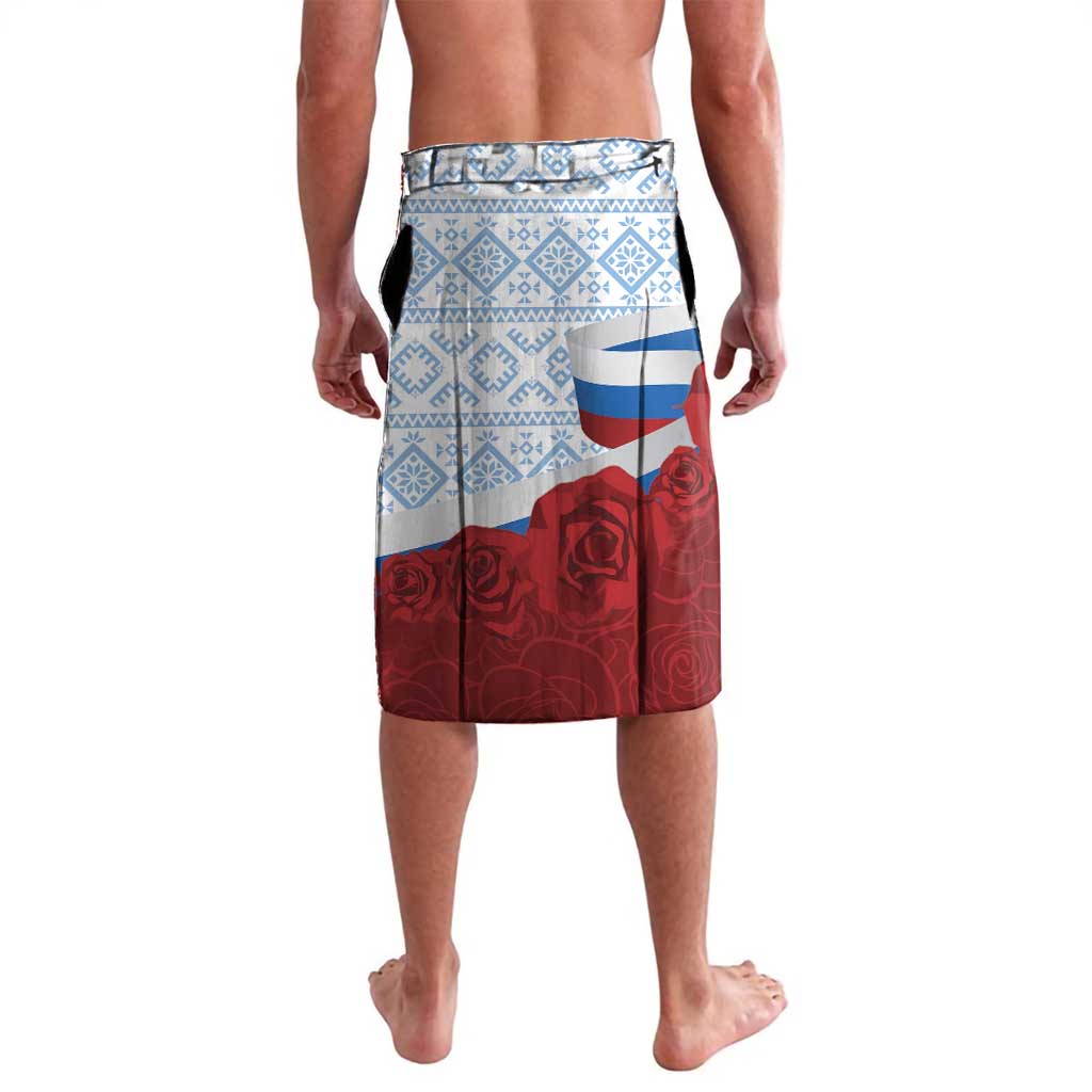 Slovakia Independence Day Lavalava Slovak Map With Rosa Slavic Pattern