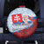 Slovakia Independence Day Spare Tire Cover Slovak Map With Rosa Slavic Pattern