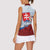 Slovakia Independence Day Women Sleeveless Polo Shirt Slovak Map With Rosa Slavic Pattern