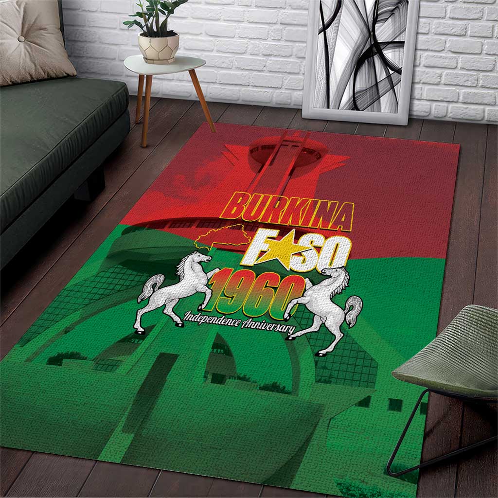 Burkina Faso Independence Day Area Rug National Heroes Monument Proud