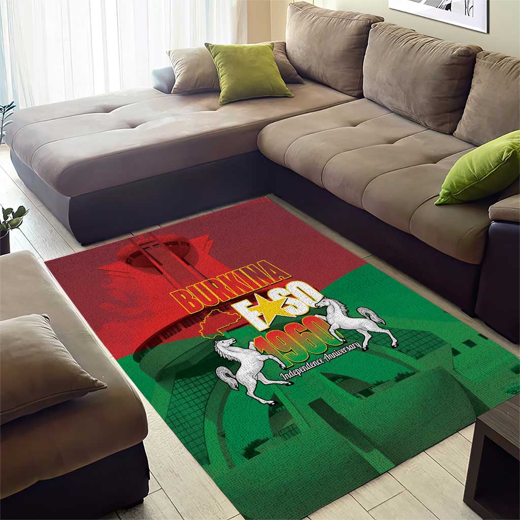Burkina Faso Independence Day Area Rug National Heroes Monument Proud