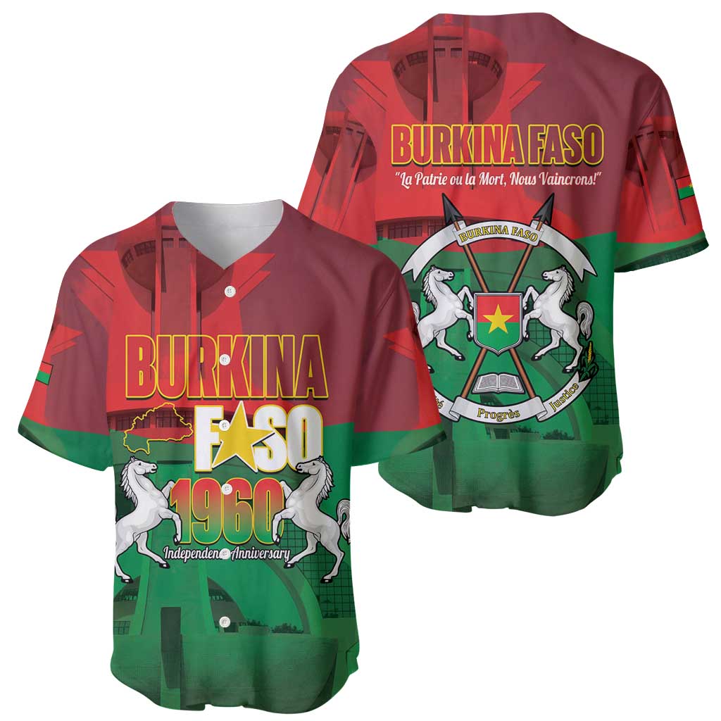 Burkina Faso Independence Day Baseball Jersey National Heroes Monument Proud