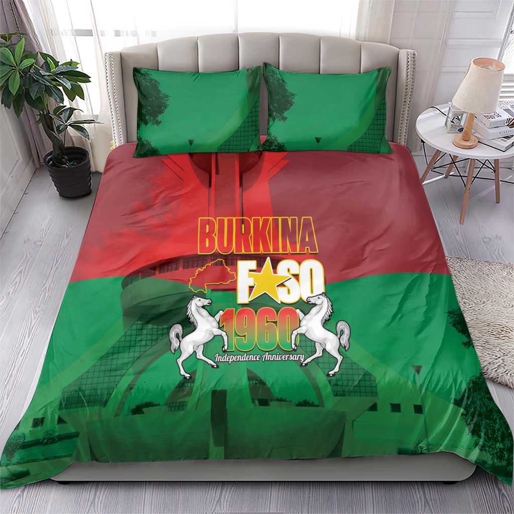 Burkina Faso Independence Day Bedding Set National Heroes Monument Proud