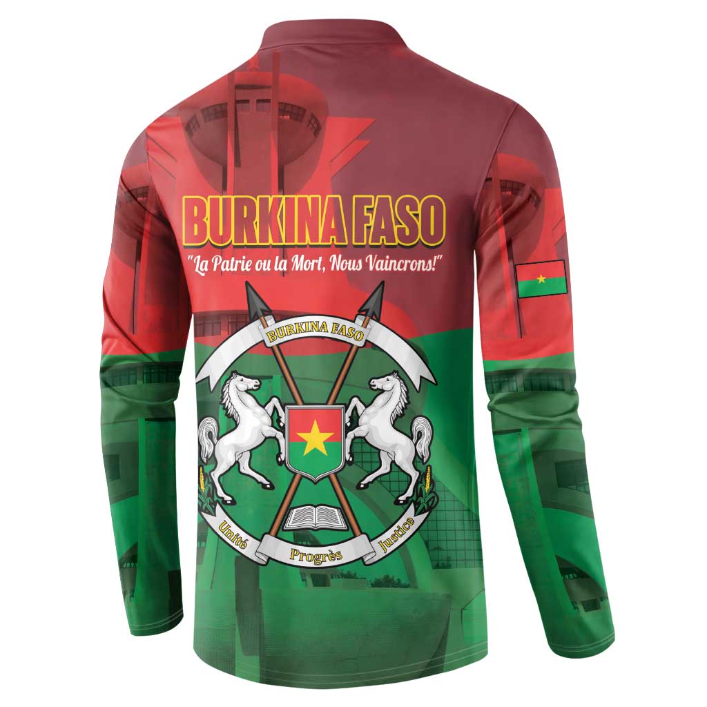 Burkina Faso Independence Day Button Sweatshirt National Heroes Monument Proud