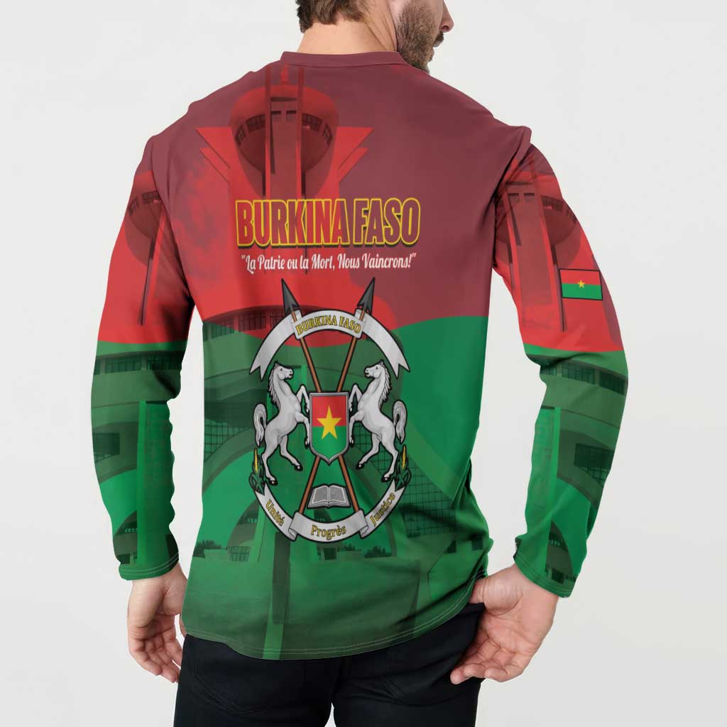 Burkina Faso Independence Day Button Sweatshirt National Heroes Monument Proud