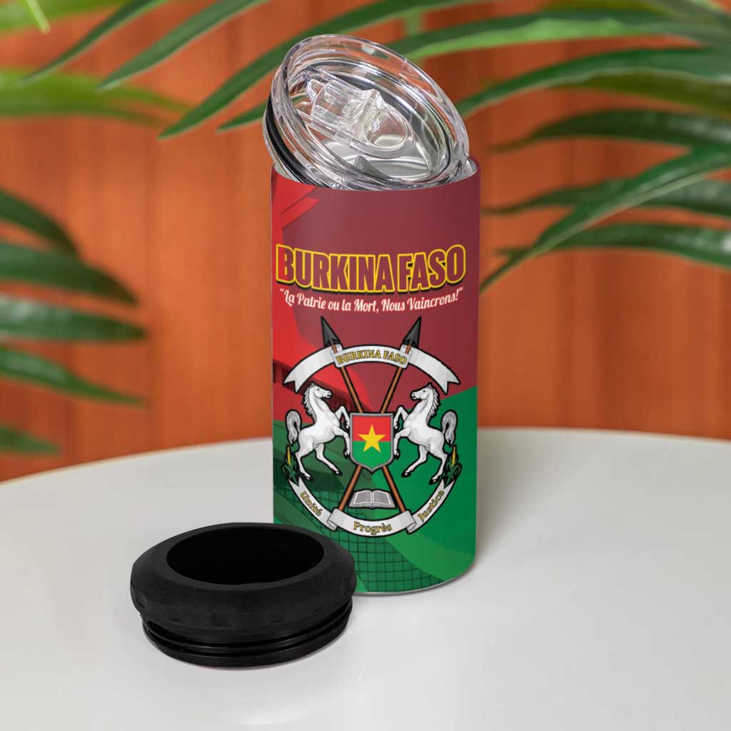 Burkina Faso Independence Day 4 in 1 Can Cooler Tumbler National Heroes Monument Proud
