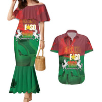 Burkina Faso Independence Day Couples Matching Mermaid Dress and Hawaiian Shirt National Heroes Monument Proud