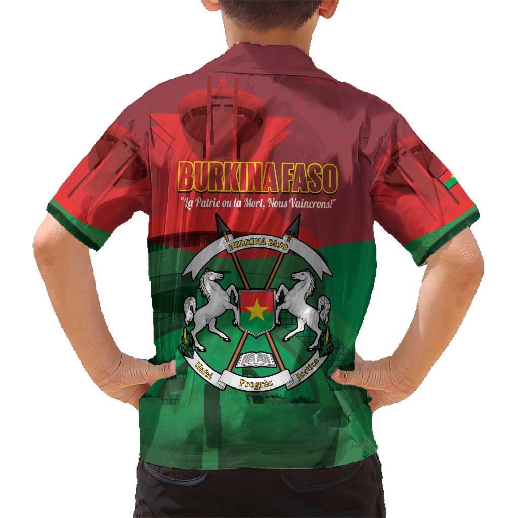 Burkina Faso Independence Day Family Matching Puletasi and Hawaiian Shirt National Heroes Monument Proud