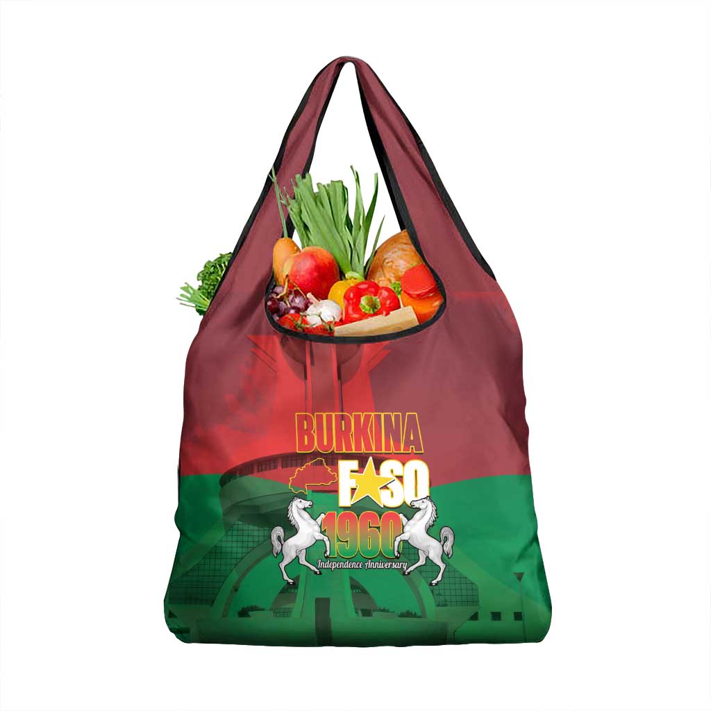 Burkina Faso Independence Day Grocery Bag National Heroes Monument Proud