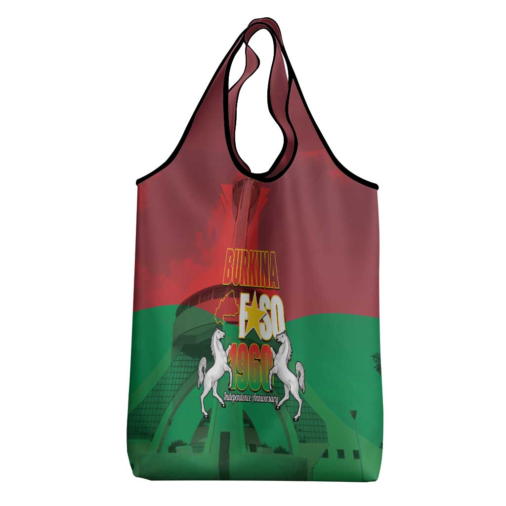 Burkina Faso Independence Day Grocery Bag National Heroes Monument Proud