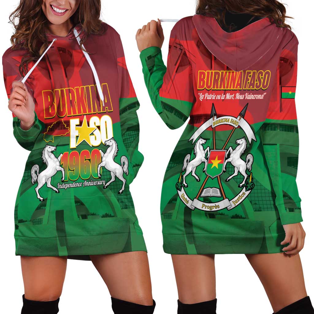 Burkina Faso Independence Day Hoodie Dress National Heroes Monument Proud