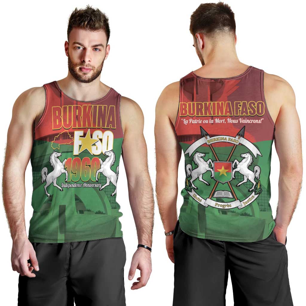 Burkina Faso Independence Day Men Tank Top National Heroes Monument Proud