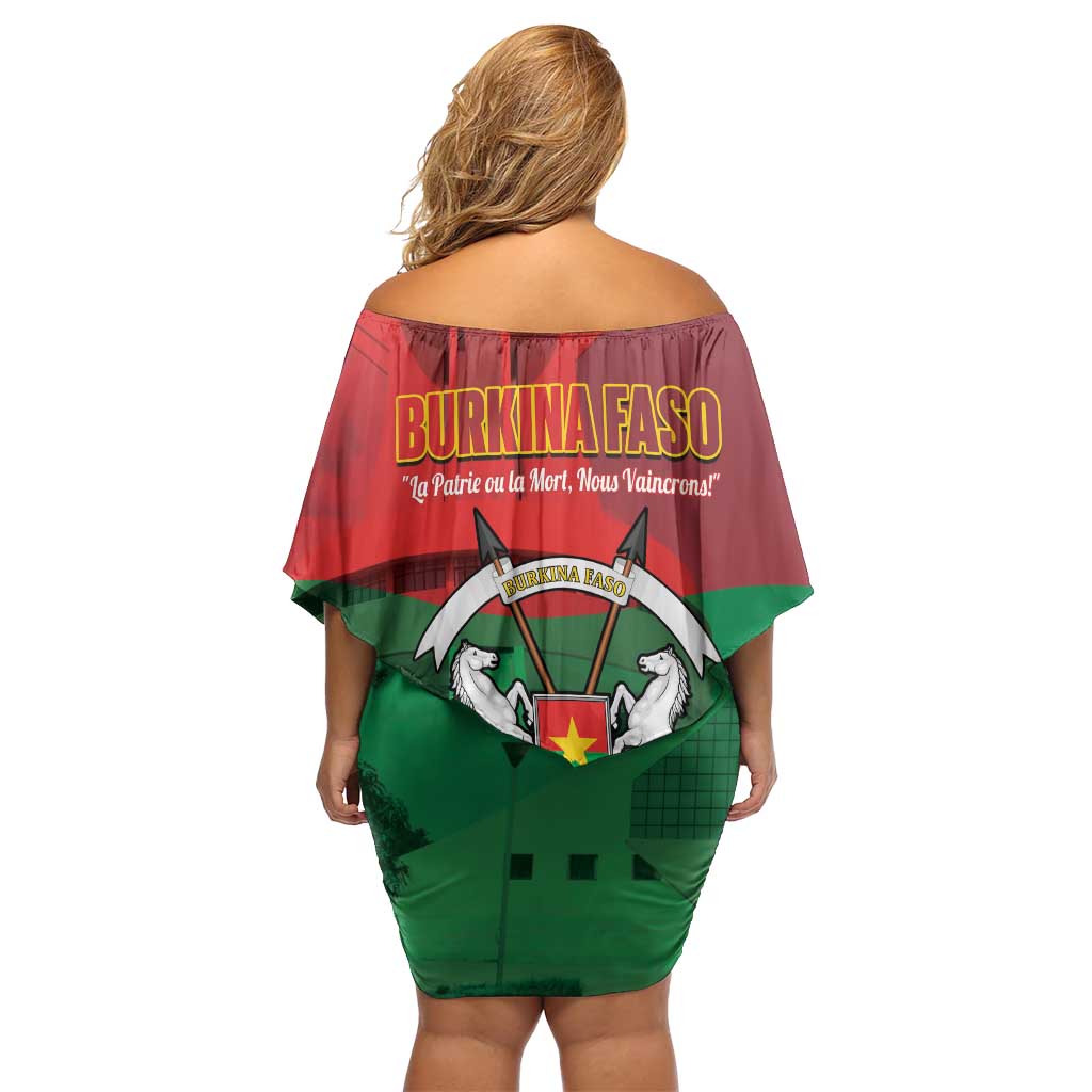 Burkina Faso Independence Day Off Shoulder Short Dress National Heroes Monument Proud