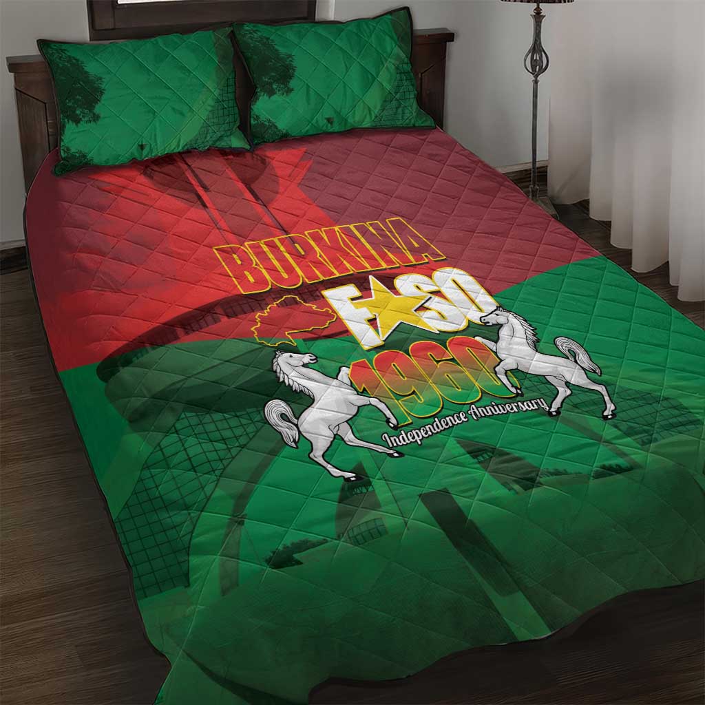 Burkina Faso Independence Day Quilt Bed Set National Heroes Monument Proud