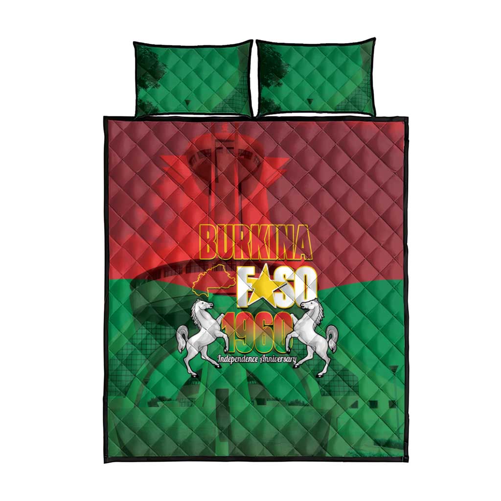 Burkina Faso Independence Day Quilt Bed Set National Heroes Monument Proud