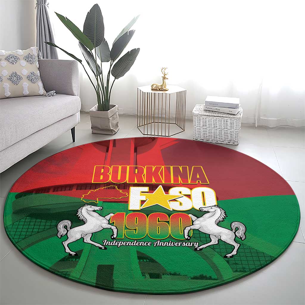 Burkina Faso Independence Day Round Carpet National Heroes Monument Proud
