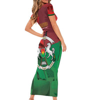 Burkina Faso Independence Day Short Sleeve Bodycon Dress National Heroes Monument Proud