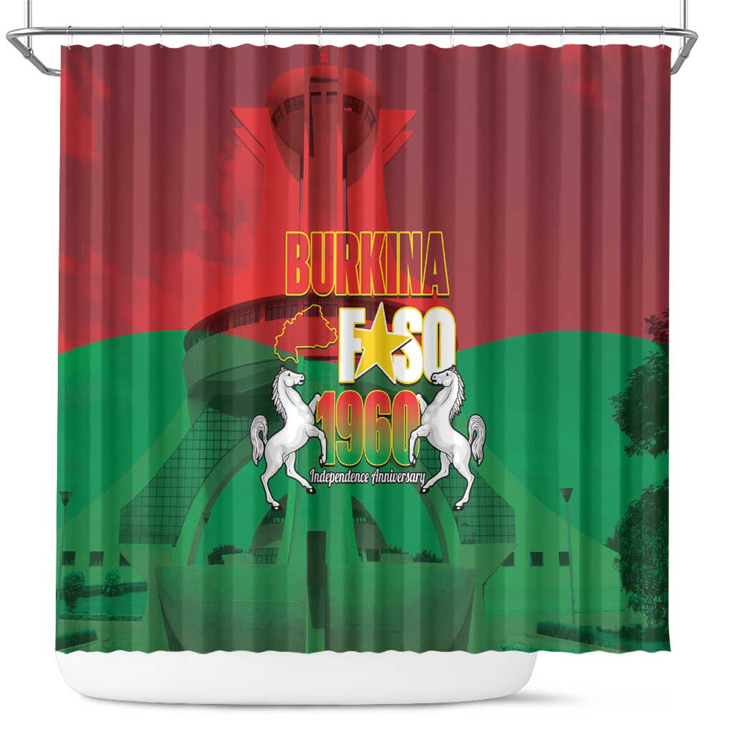 Burkina Faso Independence Day Shower Curtain National Heroes Monument Proud