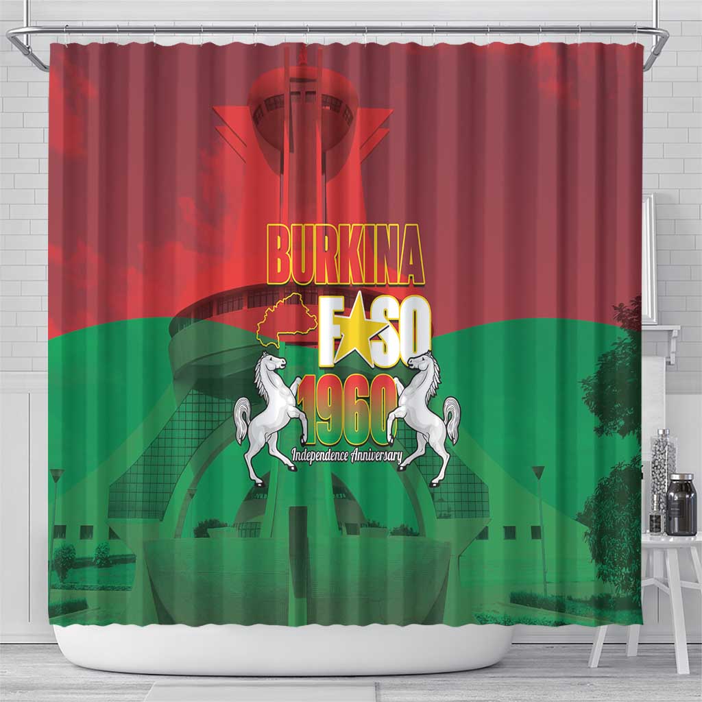 Burkina Faso Independence Day Shower Curtain National Heroes Monument Proud