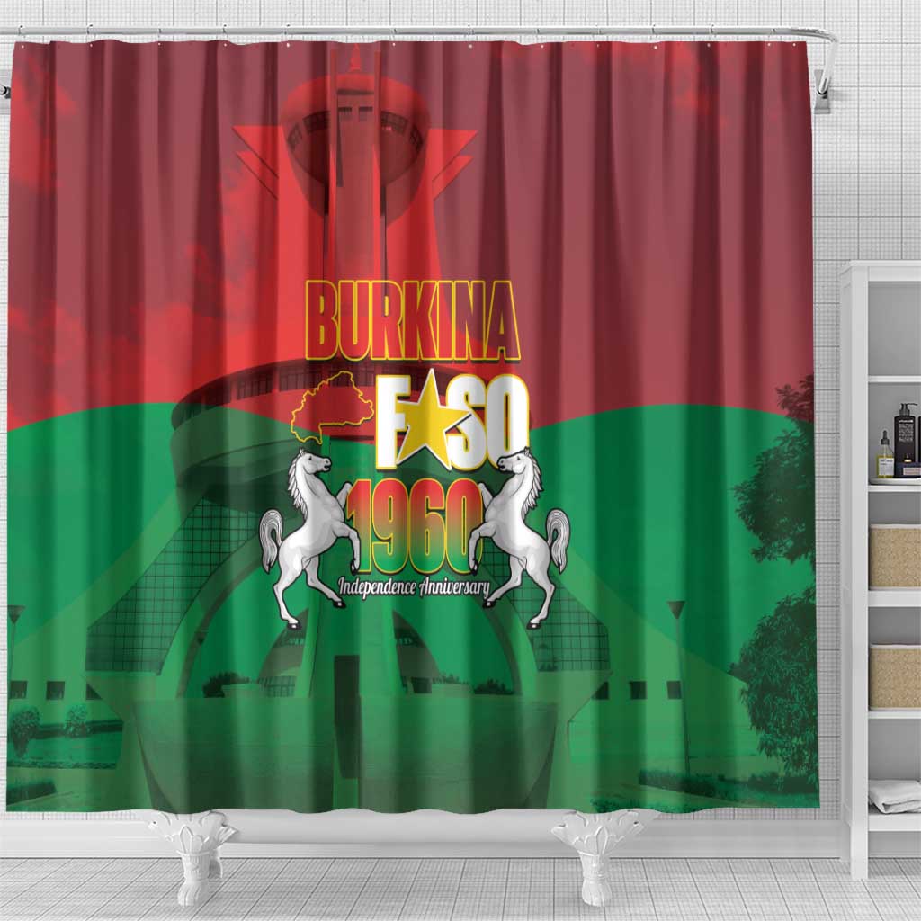 Burkina Faso Independence Day Shower Curtain National Heroes Monument Proud