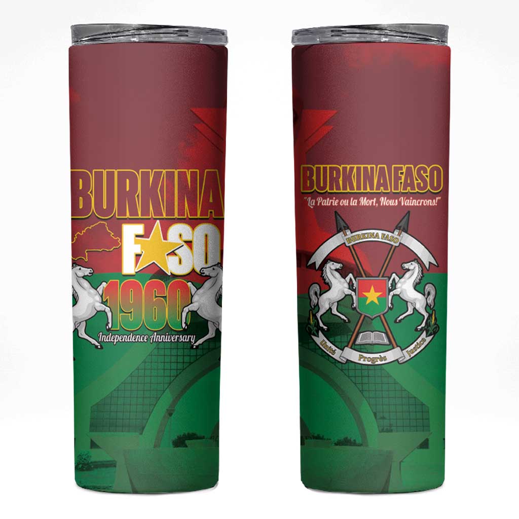 Burkina Faso Independence Day Skinny Tumbler National Heroes Monument Proud