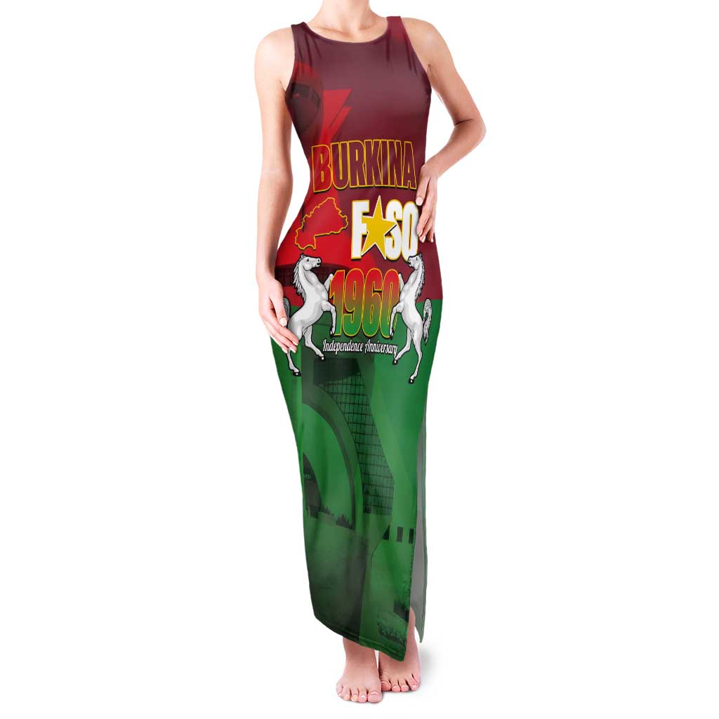 Burkina Faso Independence Day Tank Maxi Dress National Heroes Monument Proud